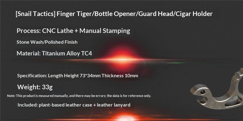 Titanium EDC Multi-Tool Bottle Opener & Cigar Holder