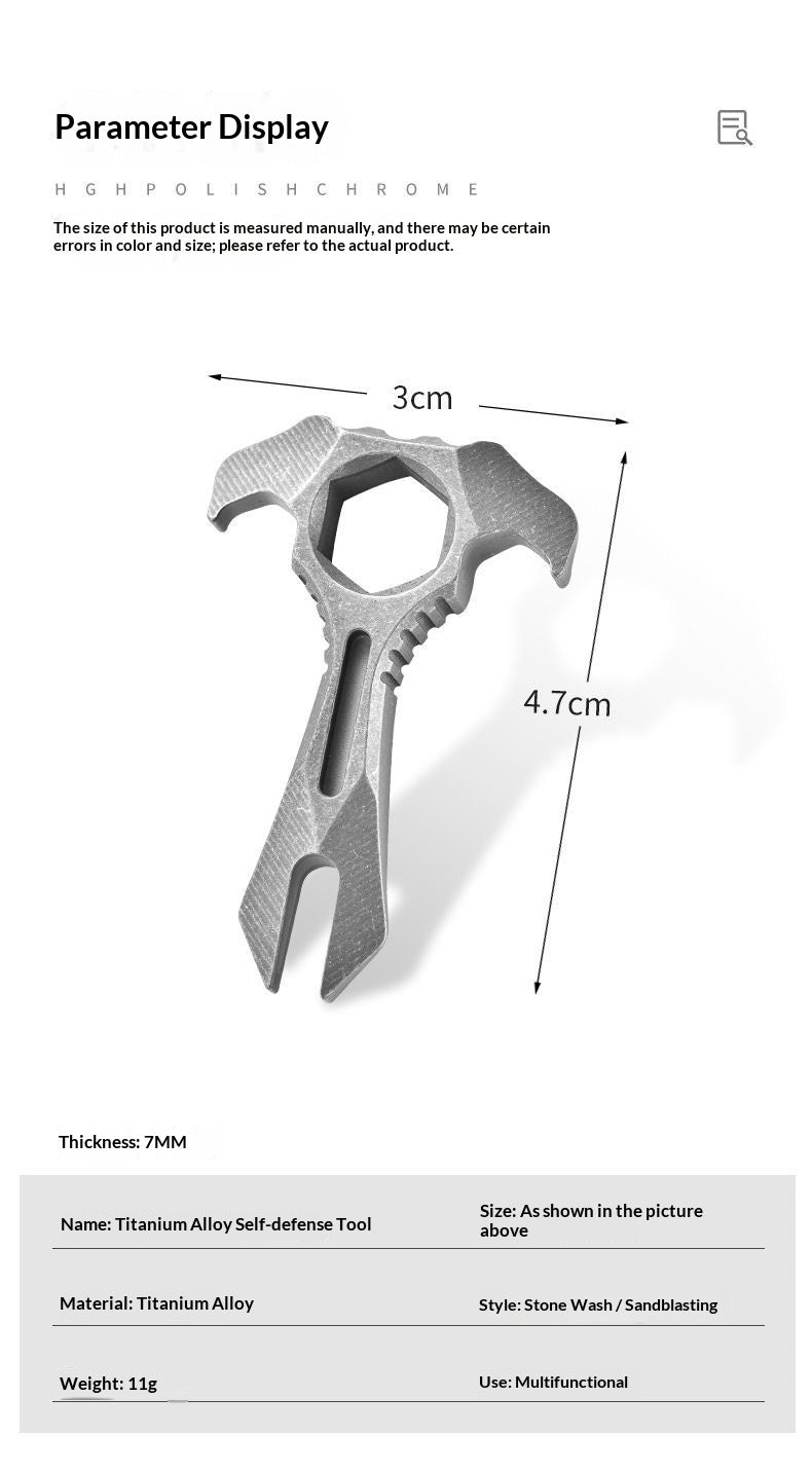 Titanium Alloy EDC Multi-Tool | CNC Machined Lightweight Utility Tool