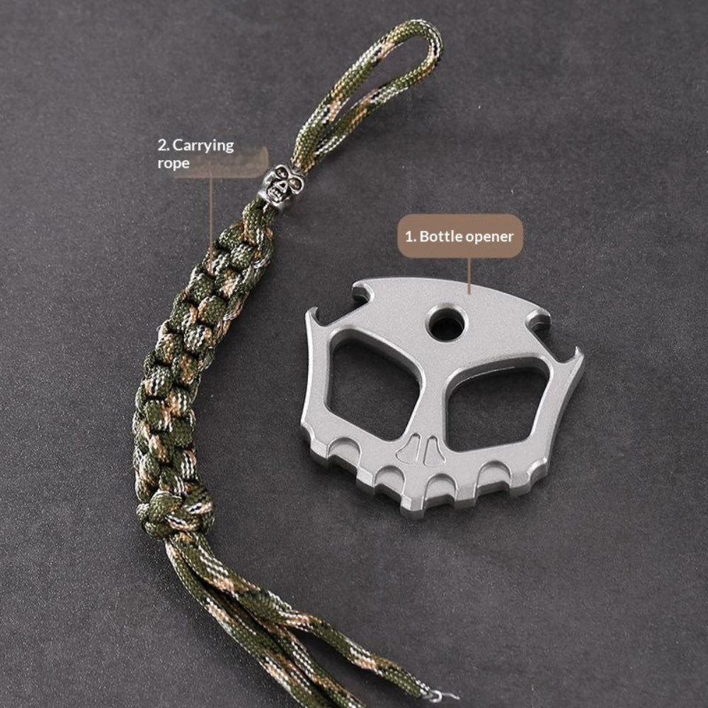 Skull Design Zinc Alloy EDC Bottle Opener | Heavy Duty Outdoor Utility Tool