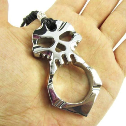 2026 New TC4 Titanium Skull Head Single Finger Knuckle Duster