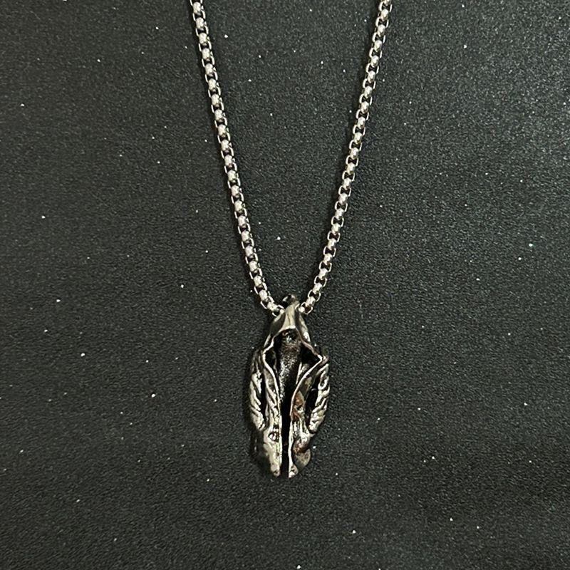 Gothic Hooded Phantom Pendant Necklace | Mysterious Reaper Jewelry