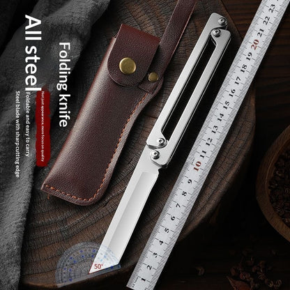 Folding Knife EDC Stainless Steel Pocket Tool Sharp Outdoor