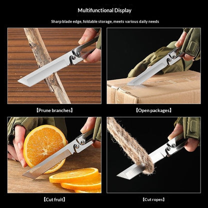 Folding Knife EDC Stainless Steel Pocket Tool Sharp Outdoor