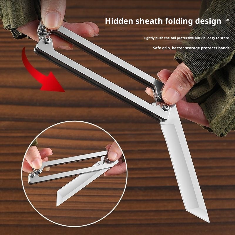Folding Knife EDC Stainless Steel Pocket Tool Sharp Outdoor