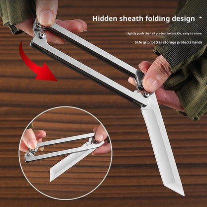 Folding Knife EDC Stainless Steel Pocket Tool Sharp Outdoor