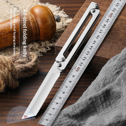 Folding Knife EDC Stainless Steel Pocket Tool Sharp Outdoor