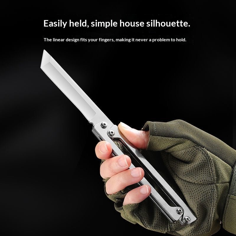Folding Knife EDC Stainless Steel Pocket Tool Sharp Outdoor