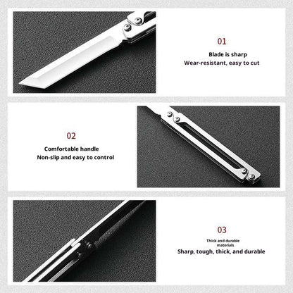 Folding Knife EDC Stainless Steel Pocket Tool Sharp Outdoor