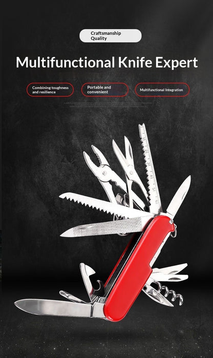 Outdoor Multi Purpose Tool Swiss Knife 17 Uses Folding-EDC Tool