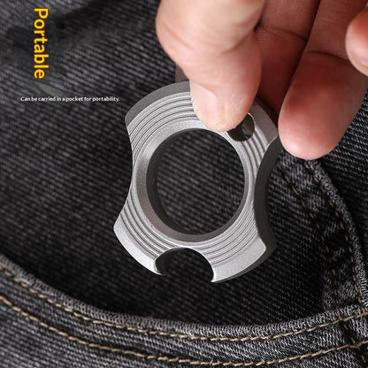 Zinc Alloy EDC Ring Tool– EDC Bottle Opener& Pocket Utility Accessory