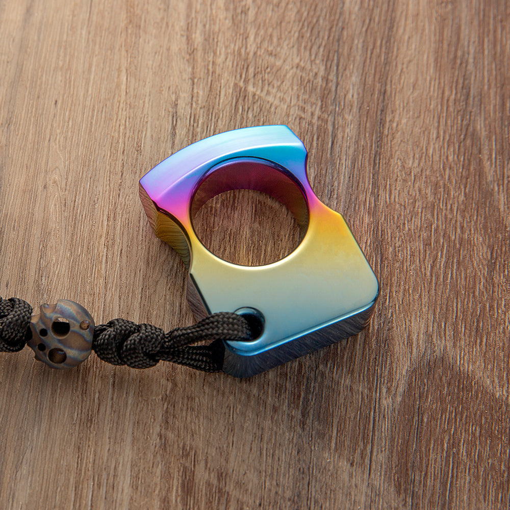 Colorized Titanium Alloy Single Finger Brass Knuckles