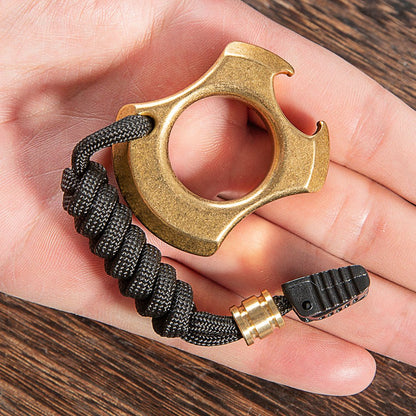 Full Brass Wasteland Style Stonewash Bottle Opener Brass Knuckles