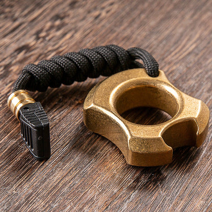 Full Brass Wasteland Style Stonewash Bottle Opener Brass Knuckles