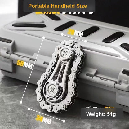 Chain gear fidget spinner portable handheld size 59mm 34mm 20mm 51g
