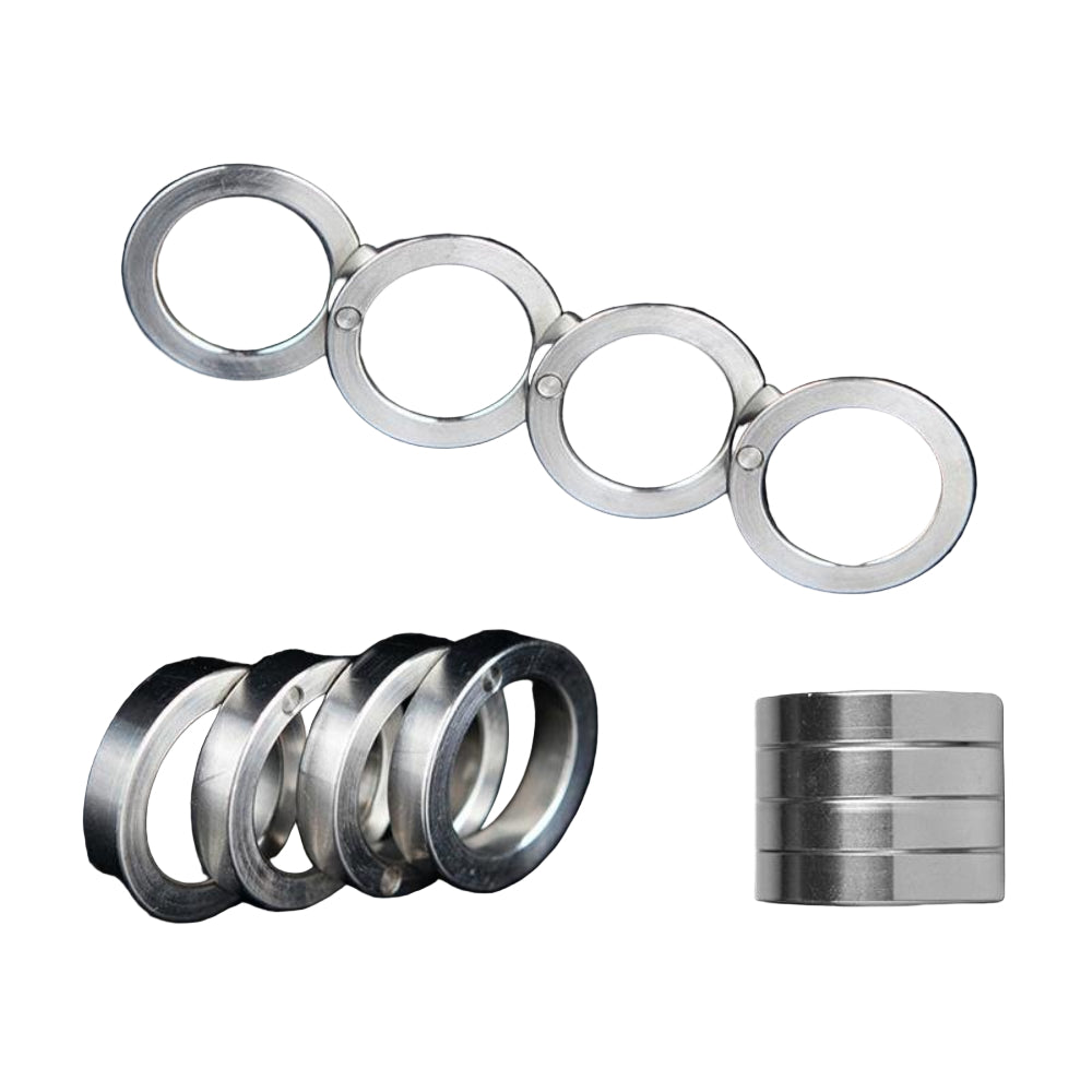 Transformable Self-Defense Brass Knuckles Ring - Zinc Alloy or Stainless Stee