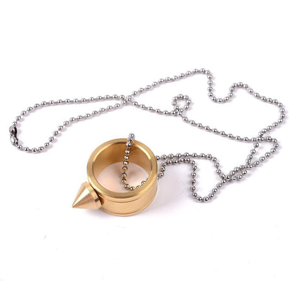 Full Stainless Steel Spike Ring Self Defense With Ball Chain
