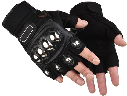 Half Finger Steel Knuckles Gloves