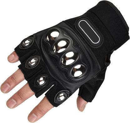 Half Finger Steel Knuckles Gloves
