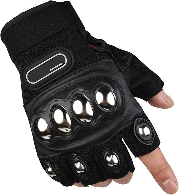 Half Finger Steel Knuckles Gloves