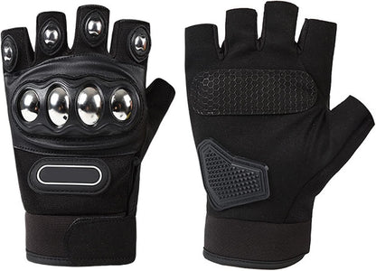 Half Finger Steel Knuckles Gloves