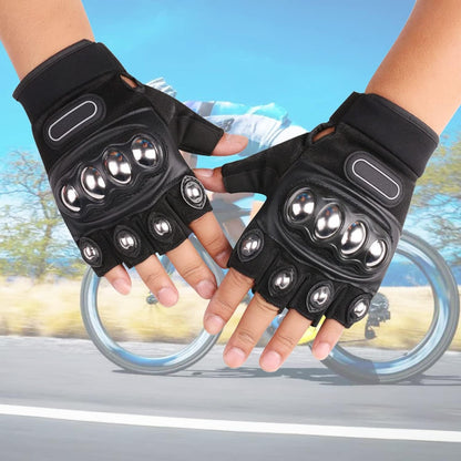 Half Finger Steel Knuckles Gloves