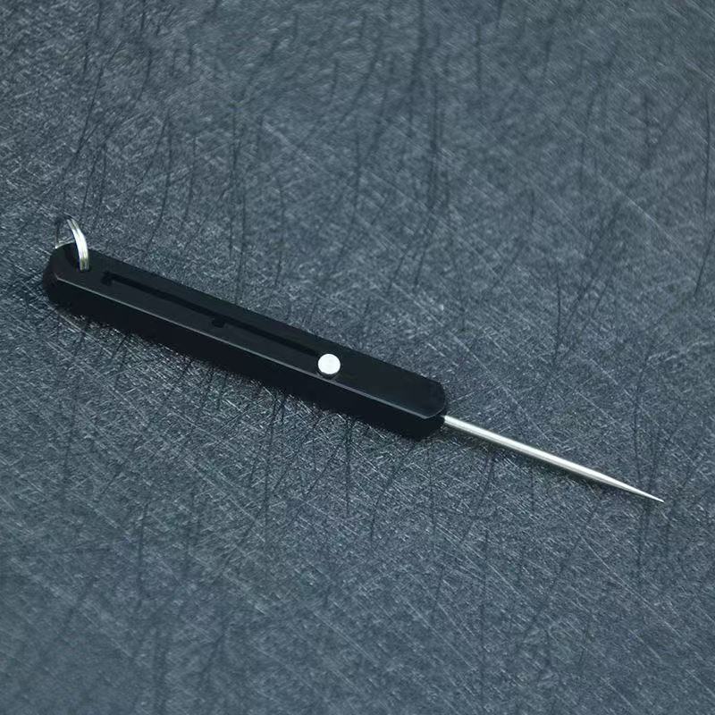 Black keychain pocket toothpick EDC accessory