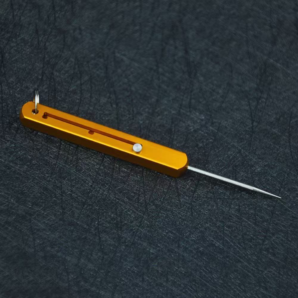 Gold keychain pocket toothpick EDC accessory