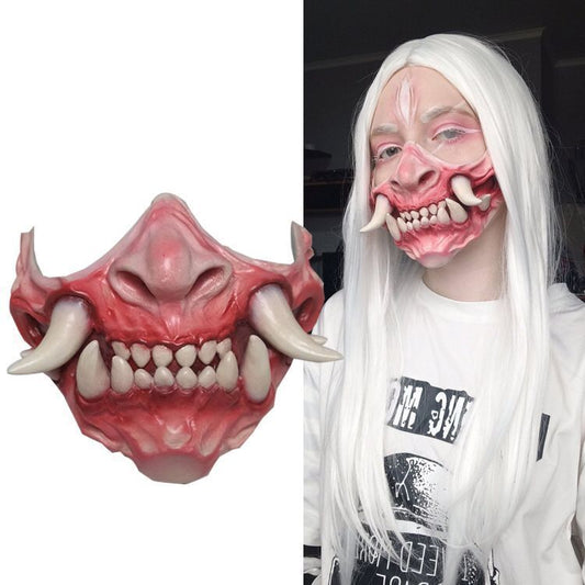 Mutant Fanged Demon Half Mask view 1