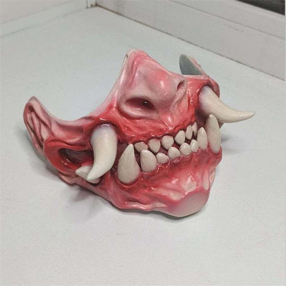 Mutant Fanged Demon Half Mask view 2