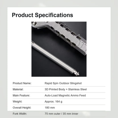 Rapid Spin Outdoor Slingshot product specifications