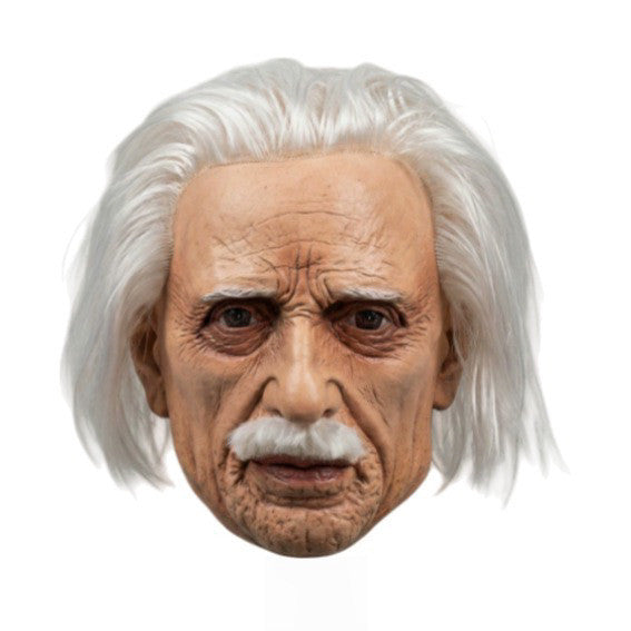 Realistic genius old man silicone Halloween mask view 1