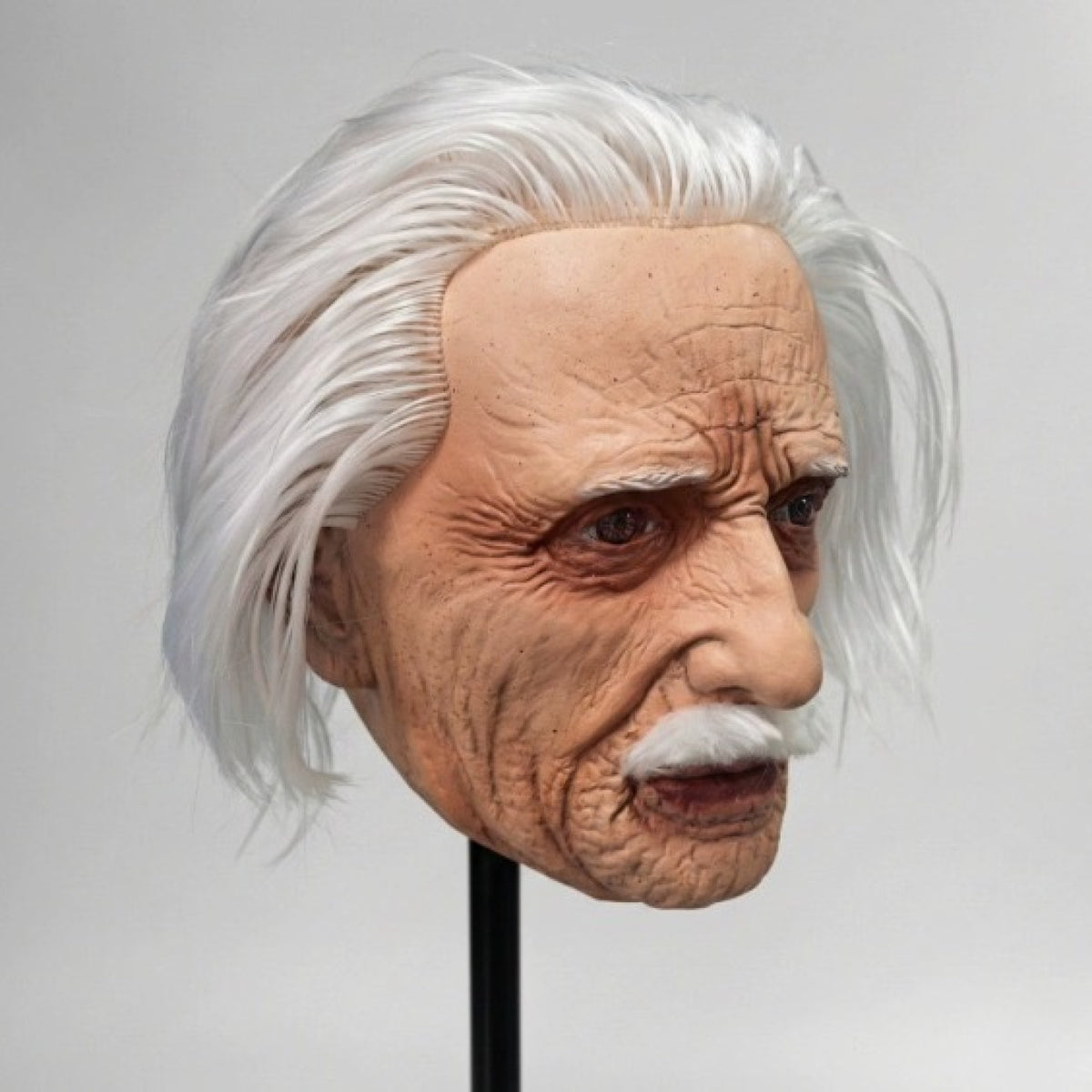 Realistic genius old man silicone Halloween mask view 4