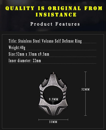 Stainless Steel Self Defense Ring