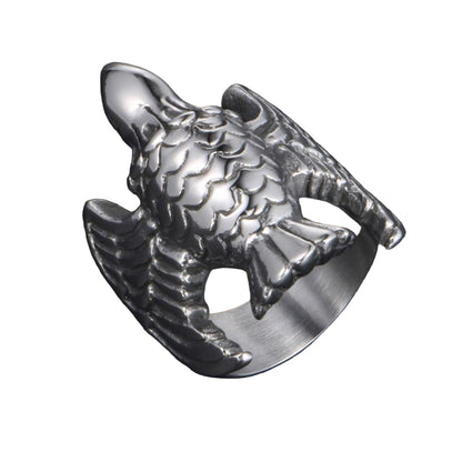 Eagle Head Self Defense Ring – 316L Stainless Steel Safety Jewelry