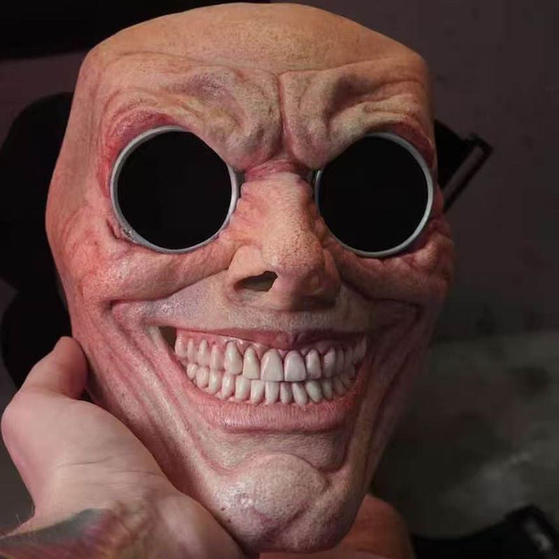 Smiling Rider Half-Face Costume Mask view 1