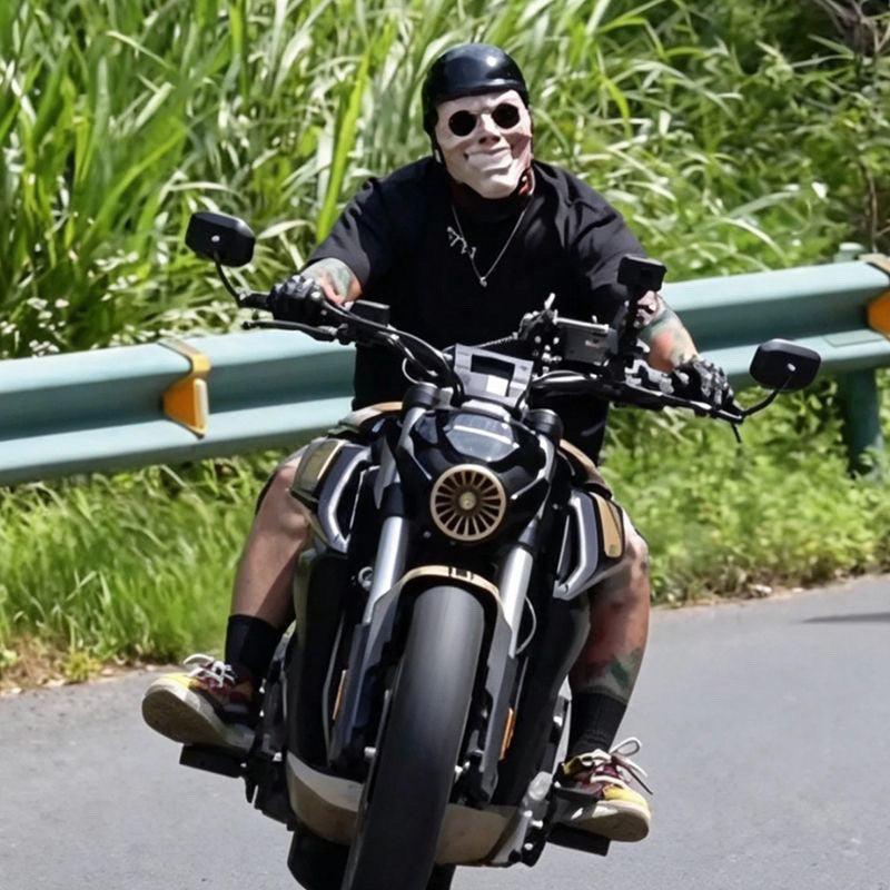 Smiling Rider Half-Face Costume Mask view 4