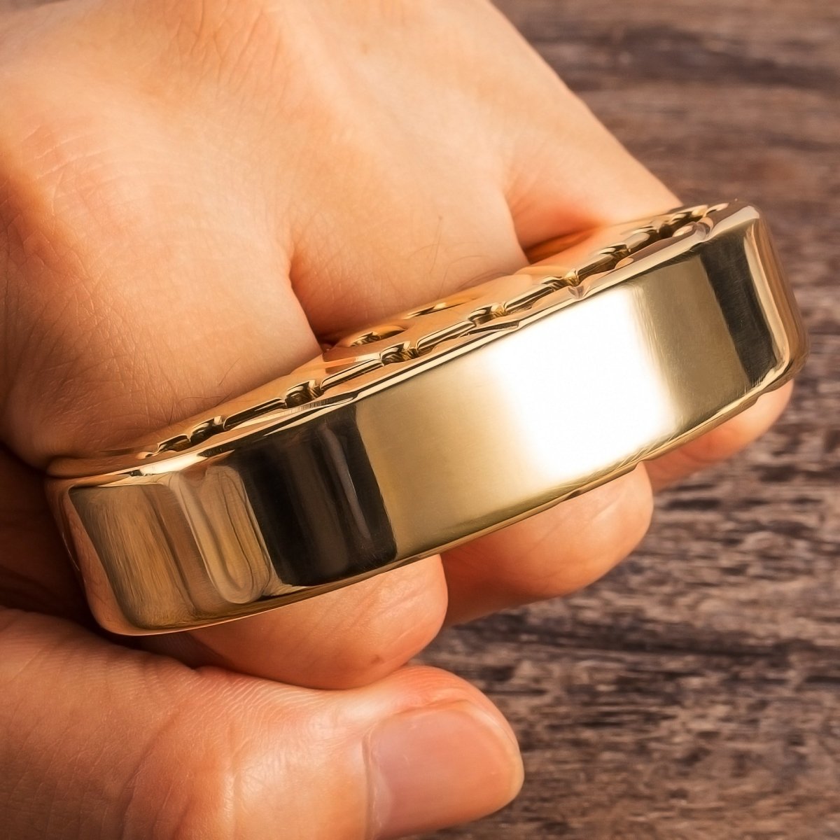 Full Brass Pumpkin Face Two Finger Brass Knuckles