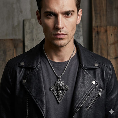 Domineering Tiger Claw Skull Necklace | Punk Street Jewelry