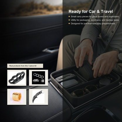 Work Bag EDC Kit car and travel use scene