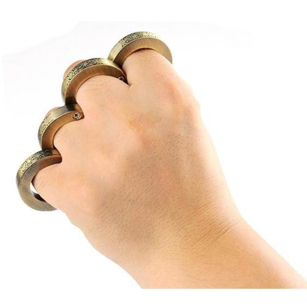 Transformable Self-Defense Brass Knuckles Ring - Zinc Alloy or Stainless Stee
